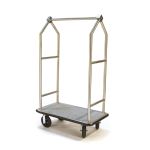 Bellman Cart, Stainless Steel Uprights, Gray Carpeting
